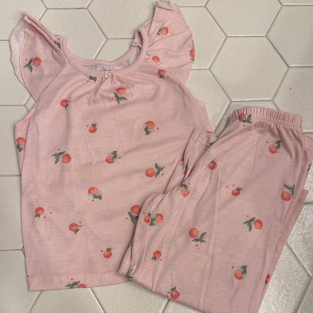 Carter's Pink Pajama Set with Fruit Design